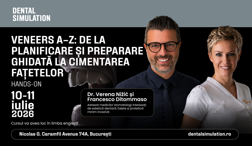 VENEERS A–Z: De la planificare și preparare ghidată la cimentarea fațetelor